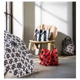 IKEA SKYNKE (ИКЕА СКЙНКЕ) — Сумка для покупок, полосатая/черно-белая, 45x36 см — фото 4