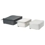 IKEA RENSARE (ИКЕА РЕНСАРЕ) — Сумки для одежды cpl. 3 шт, клетчатые/серо-черные — фото 1