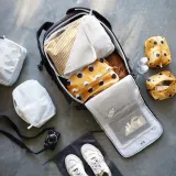 IKEA RENSARE (ИКЕА РЕНСАРЕ) — Сумки для одежды cpl. 3 шт, клетчатые/серо-черные — фото 5