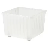 IKEA VESSLA (ИКЕА ВЕССЛА) — Контейнер для мусора на колесах, белый, 39x39 см — фото 1