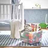 IKEA VESSLA (ИКЕА ВЕССЛА) — Контейнер для мусора на колесах, белый, 39x39 см — фото 2