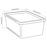 IKEA UPPSNOFSAD (ИКЕА УППСНОФСАД) — Контейнер с крышкой, черный, 35x25x14 см/9 л — фото 5