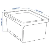 IKEA UPPSNOFSAD (ИКЕА УППСНОФСАД) — Контейнер с крышкой, черный, 25x17x12 см/3,5 л — фото 3
