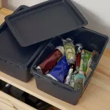IKEA UPPSNOFSAD (ИКЕА УППСНОФСАД) — Контейнер с крышкой, черный, 25x17x12 см/3,5 л — фото 4