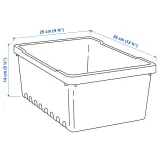IKEA UPPSNOFSAD (ИКЕА УППСНОФСАД) — Контейнер, черный, 35x25x14 см/9 л — фото 6