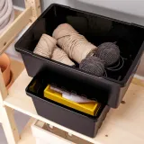 IKEA UPPSNOFSAD (ИКЕА УППСНОФСАД) — Контейнер, черный, 35x25x14 см/9 л — фото 3