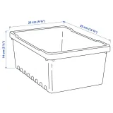 IKEA UPPSNOFSAD (ИКЕА УППСНОФСАД) — Контейнер, черный, 35x25x14 см/9 л — фото 5