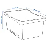 IKEA UPPSNOFSAD (ИКЕА УППСНОФСАД) — Контейнер, черный, 25x17x12 см/3,5 л — фото 7
