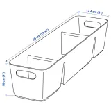IKEA UPPDATERA (ИКЕА УППДАТЕРА) — Коробка, антрацит, 50x12 см — фото 7