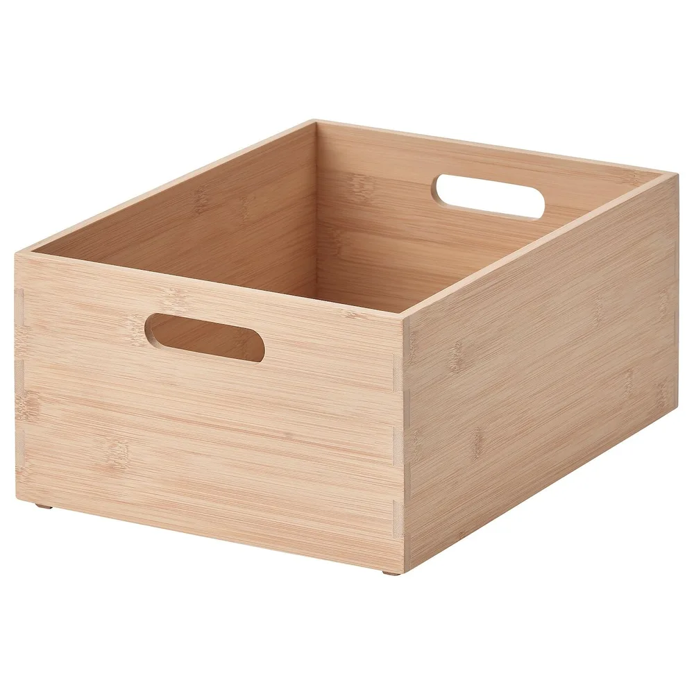 IKEA UPPDATERA (ИКЕА УППДАТЕРА) — Контейнер, светлый бамбук, 24x32x15 см