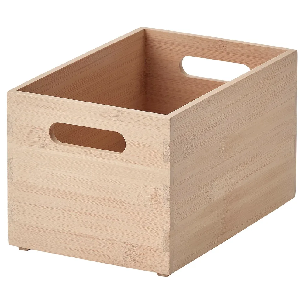 IKEA UPPDATERA (ИКЕА УППДАТЕРА) — Контейнер, светлый бамбук, 16x24x15 см