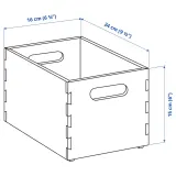 IKEA UPPDATERA (ИКЕА УППДАТЕРА) — Контейнер, светлый бамбук, 16x24x15 см — фото 6