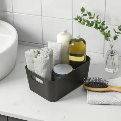 IKEA UPPDATERA (ИКЕА УППДАТЕРА) — Контейнер, антрацит, 24x17 см