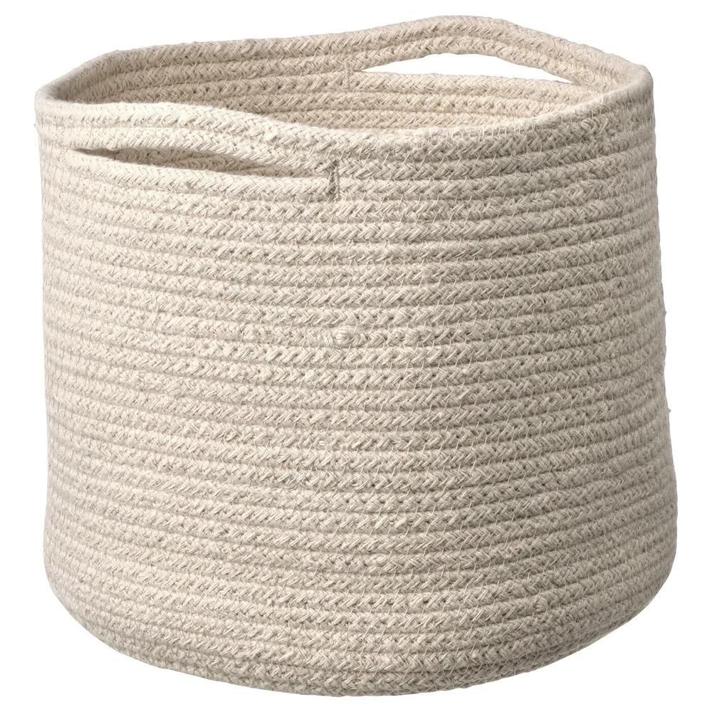 IKEA TJABBIG (ИКЕА ТЙАББИГ) — Корзина, натуральная, 25x23 см