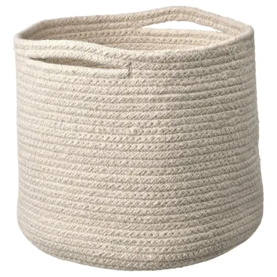 IKEA TJABBIG (ИКЕА ТЙАББИГ) — Корзина, натуральная, 25x23 см