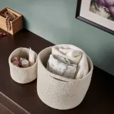 IKEA TJABBIG (ИКЕА ТЙАББИГ) — Корзина, натуральная, 25x23 см — фото 3