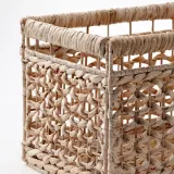 IKEA TÄTING (ИКЕА ТЭТИНГ) — Корзина, водный гиацинт/натуральный, 35x25x25 см — фото 4