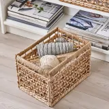 IKEA TÄTING (ИКЕА ТЭТИНГ) — Корзина, водный гиацинт/натуральный, 35x25x25 см — фото 5