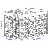 IKEA TÄTING (ИКЕА ТЭТИНГ) — Корзина, водный гиацинт/натуральный, 35x25x25 см — фото 6