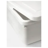 IKEA SOCKERBIT (ИКЕА СОСКЕРБИТ) — Контейнер с крышкой, белый, 38x25x15 см — фото 2