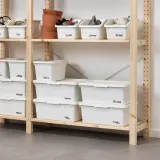 IKEA SOCKERBIT (ИКЕА СОСКЕРБИТ) — Контейнер с крышкой, белый, 38x25x15 см — фото 5