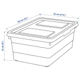 IKEA SOCKERBIT (ИКЕА СОСКЕРБИТ) — Контейнер с крышкой, белый, 38x25x15 см — фото 6