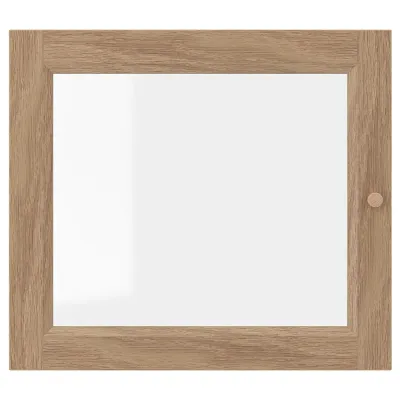 IKEA OXBERG (ИКЕА ОКСБЕРГ) — Стеклянная дверь, имитация. дуб, 40x35 см