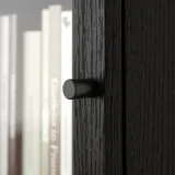 IKEA OXBERG (ИКЕА ОКСБЕРГ) — Стеклянная дверь, черная имитация дуб, 40x35 см — фото 2