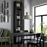 IKEA OXBERG (ИКЕА ОКСБЕРГ) — Стеклянная дверь, черная имитация дуб, 40x35 см — фото 3