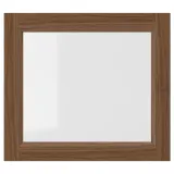 IKEA OXBERG (ИКЕА ОКСБЕРГ) — Стеклянная дверь, коричневый орех, 40x35 см — фото 1