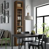 IKEA OXBERG (ИКЕА ОКСБЕРГ) — Стеклянная дверь, коричневый орех, 40x35 см — фото 3