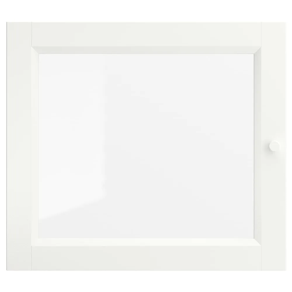 IKEA OXBERG (ИКЕА ОКСБЕРГ) — Стеклянная дверца, белая, 40x35 см