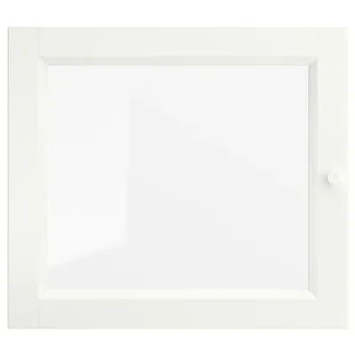 IKEA OXBERG (ИКЕА ОКСБЕРГ) — Стеклянная дверца, белая, 40x35 см