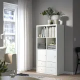 IKEA KALLAX (ИКЕА КАЛЛАКС) — Дверная вставка с замком, белая, 33x33 см — фото 4