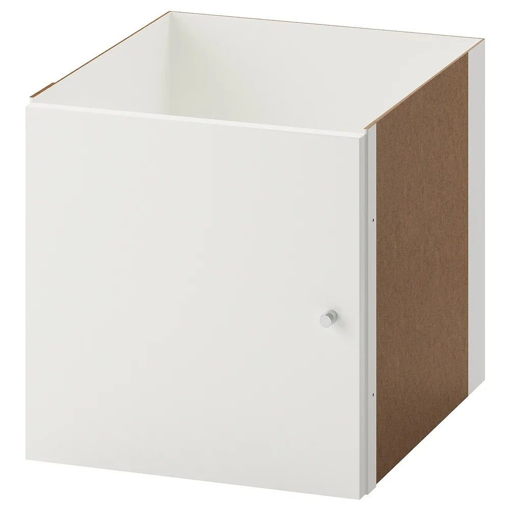 IKEA KALLAX (ИКЕА КАЛЛАКС) — Вставка с дверцей, белый глянец, 33x33 см