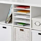 IKEA KALLAX (ИКЕА КАЛЛАКС) — Вставка с 4 полками, белая, 33x33 см — фото 3
