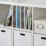 IKEA KALLAX (ИКЕА КАЛЛАКС) — Вставка с 4 полками, белая, 33x33 см — фото 4