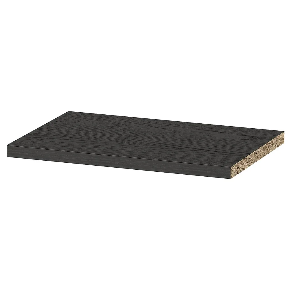 IKEA BILLY (ИКЕА БИЛЛИ) — Полка, черная имитация дуб, 36x26 см