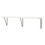 IKEA BERGSHULT (ИКЕА БЕРГСХУЛТ) — / FÖRLÄGGARE Настенная полка, черная/белая, 120x20 см — фото 1