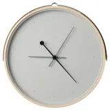 IKEA ROTBLÖTA (ИКЕА РОТБЛОТА) — Настенные часы, шпон ясеня/светло-серый, 42 см — фото 1