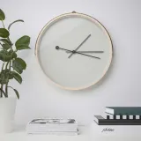 IKEA ROTBLÖTA (ИКЕА РОТБЛОТА) — Настенные часы, шпон ясеня/светло-серый, 42 см — фото 3