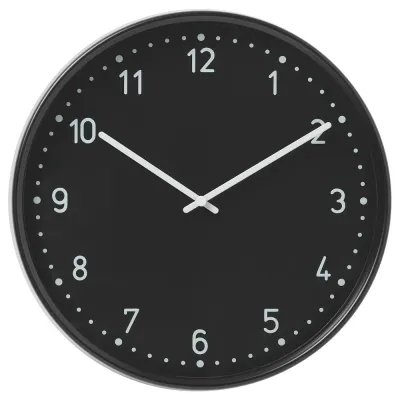 IKEA BONDIS (ИКЕА БОНДИС) — Настенные часы, черные, 38 см