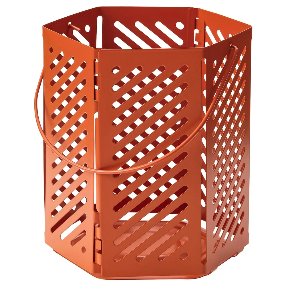IKEA VÅRSYREN (ИКЕА ВОРСУРЕН) — Фонарь, коричнево-оранжевый, 12 см