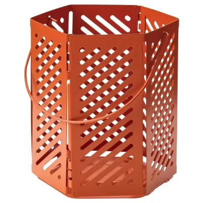IKEA VÅRSYREN (ИКЕА ВОРСУРЕН) — Фонарь, коричнево-оранжевый, 12 см