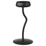 IKEA SILVERPÄRON (ИКЕА СИЛВЕРПЭРОН) — Подсвечник в виде колонны, черный, 24 см — фото 1