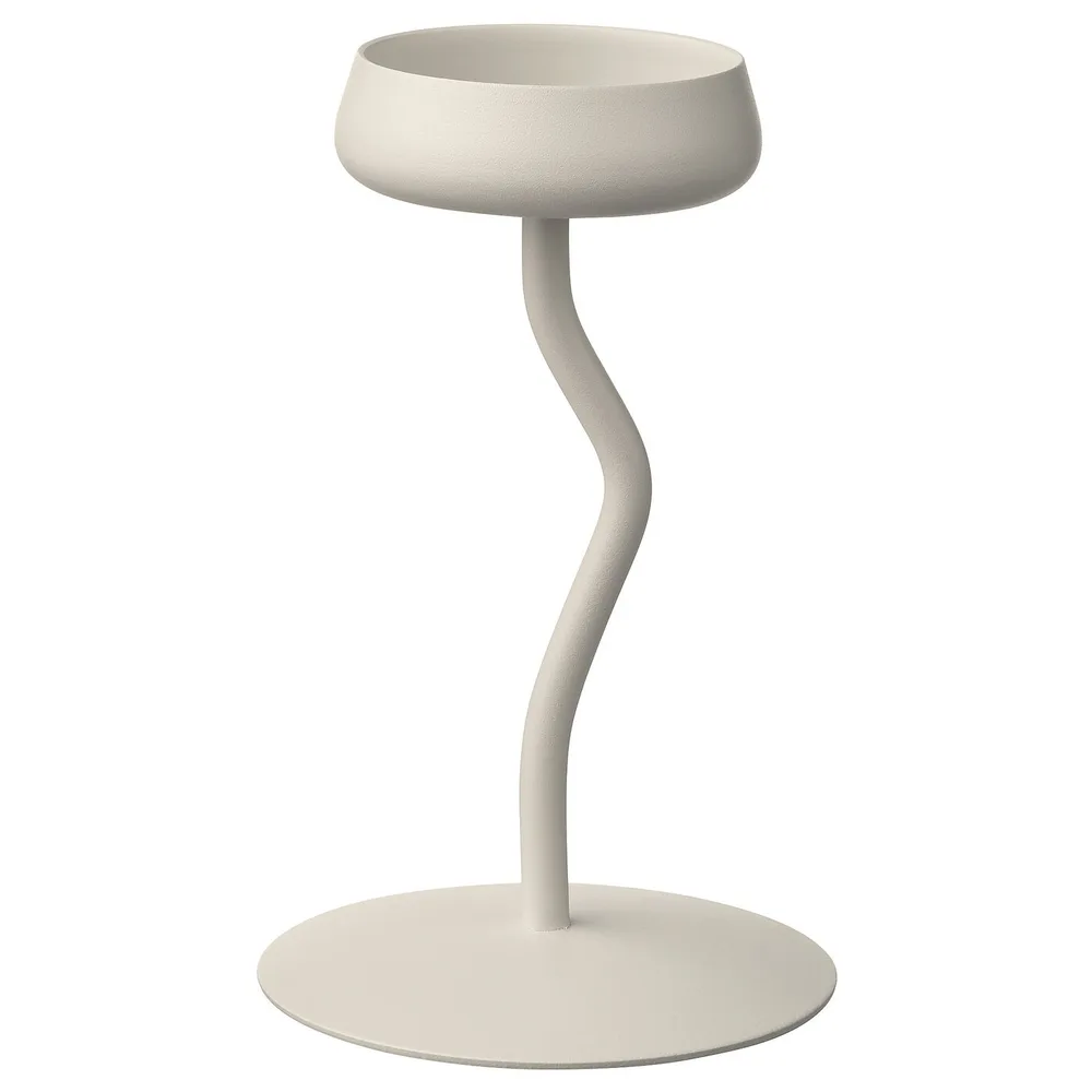 IKEA SILVERPÄRON (ИКЕА СИЛВЕРПЭРОН) — Подсвечник в виде колонны, белый, 20 см