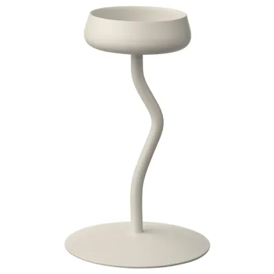 IKEA SILVERPÄRON (ИКЕА СИЛВЕРПЭРОН) — Подсвечник в виде колонны, белый, 20 см
