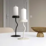 IKEA SILVERPÄRON (ИКЕА СИЛВЕРПЭРОН) — Подсвечник в виде колонны, белый, 20 см — фото 3