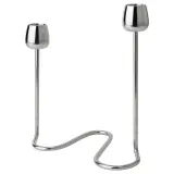 IKEA SILVERPÄRON (ИКЕА СИЛВЕРПЭРОН) — Подсвечник для 2 свечей, серебристый, 20 см — фото 1