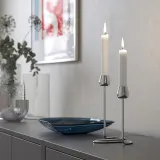 IKEA SILVERPÄRON (ИКЕА СИЛВЕРПЭРОН) — Подсвечник для 2 свечей, серебристый, 20 см — фото 2
